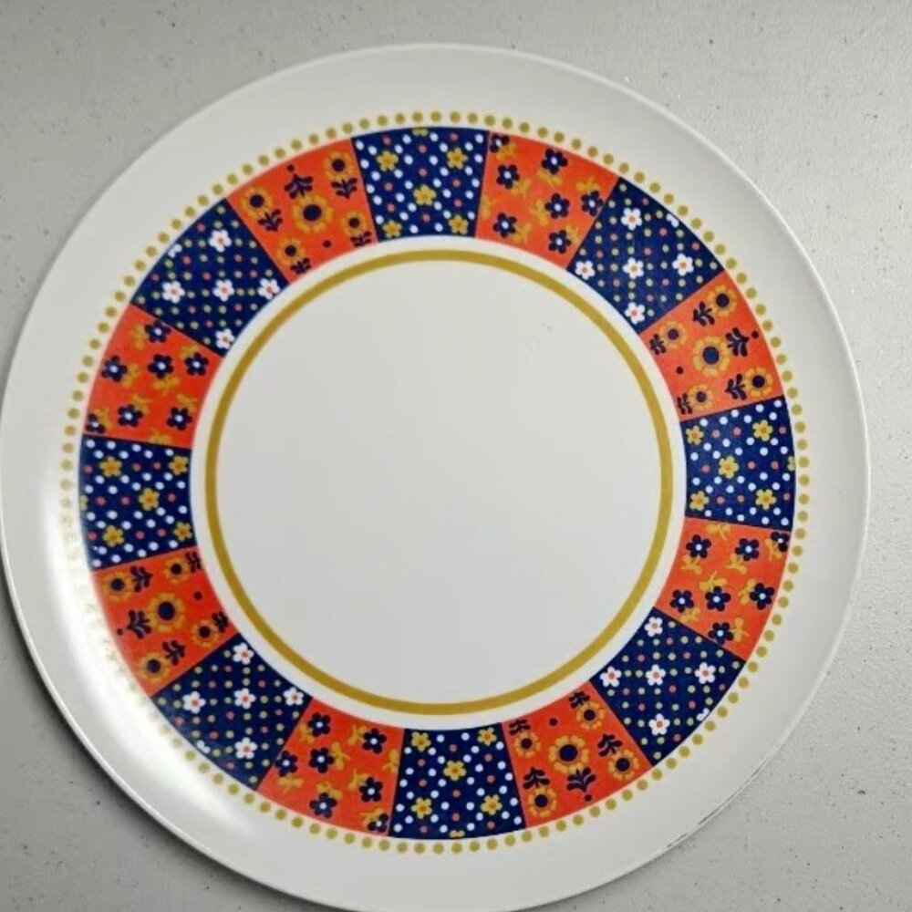 Vintage Oneida Floral Patchwork Plate